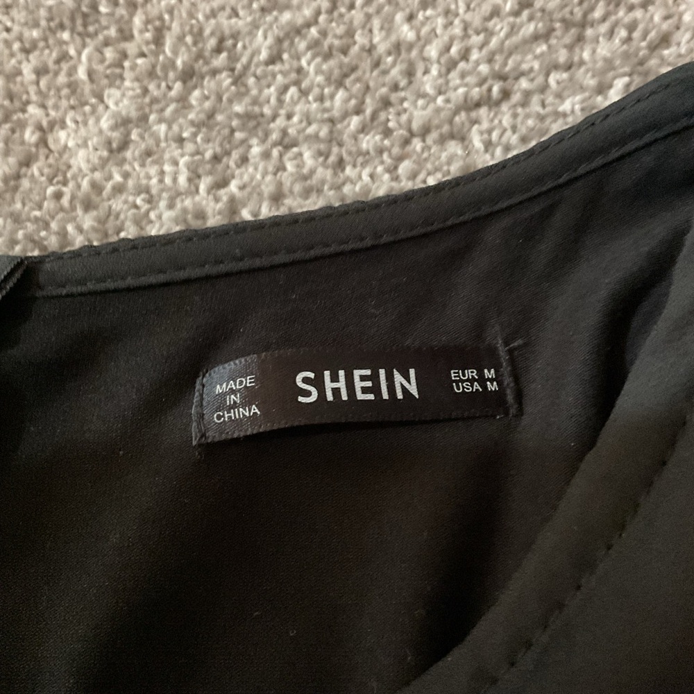 SHEIN Black and Gold Mini Dress - Picture 3 of 6